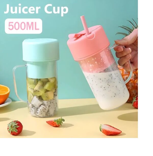 Portable Juicer With Straw USB Electric Stainless Steel Fruit Juicer Cup Extractor Blender Juice Maker Machine For Kitchen