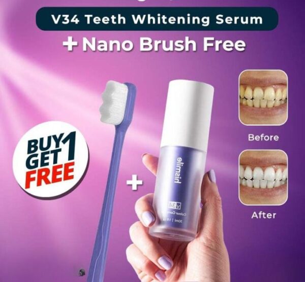 Pack Of 2 Tooth Brush Plus Hismiles Deal Teeth Brightening V34 Colour Corrector Serum Micro Nano Deal For Sensitive Gums Toothbrush